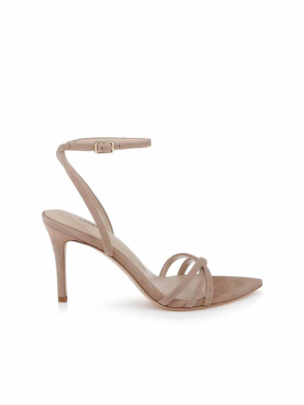 NEW L'AGENCE women's dua sandals in cappuccino suede